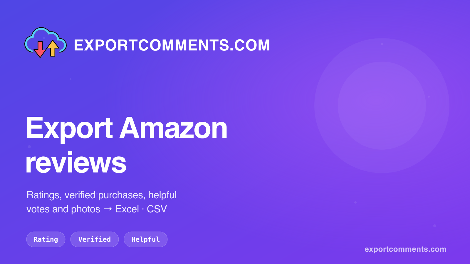 Export Amazon reviews to Excel with ExportComments