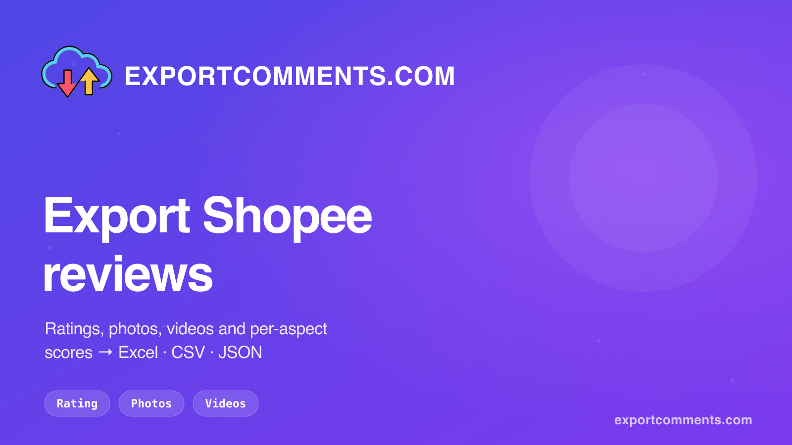 Export Shopee reviews to Excel with ExportComments