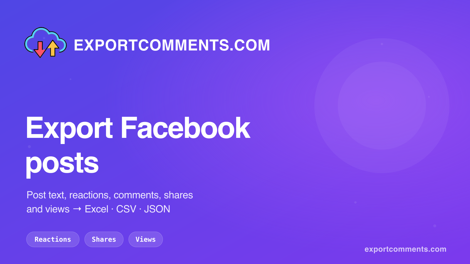 Export Facebook posts to Excel with ExportComments