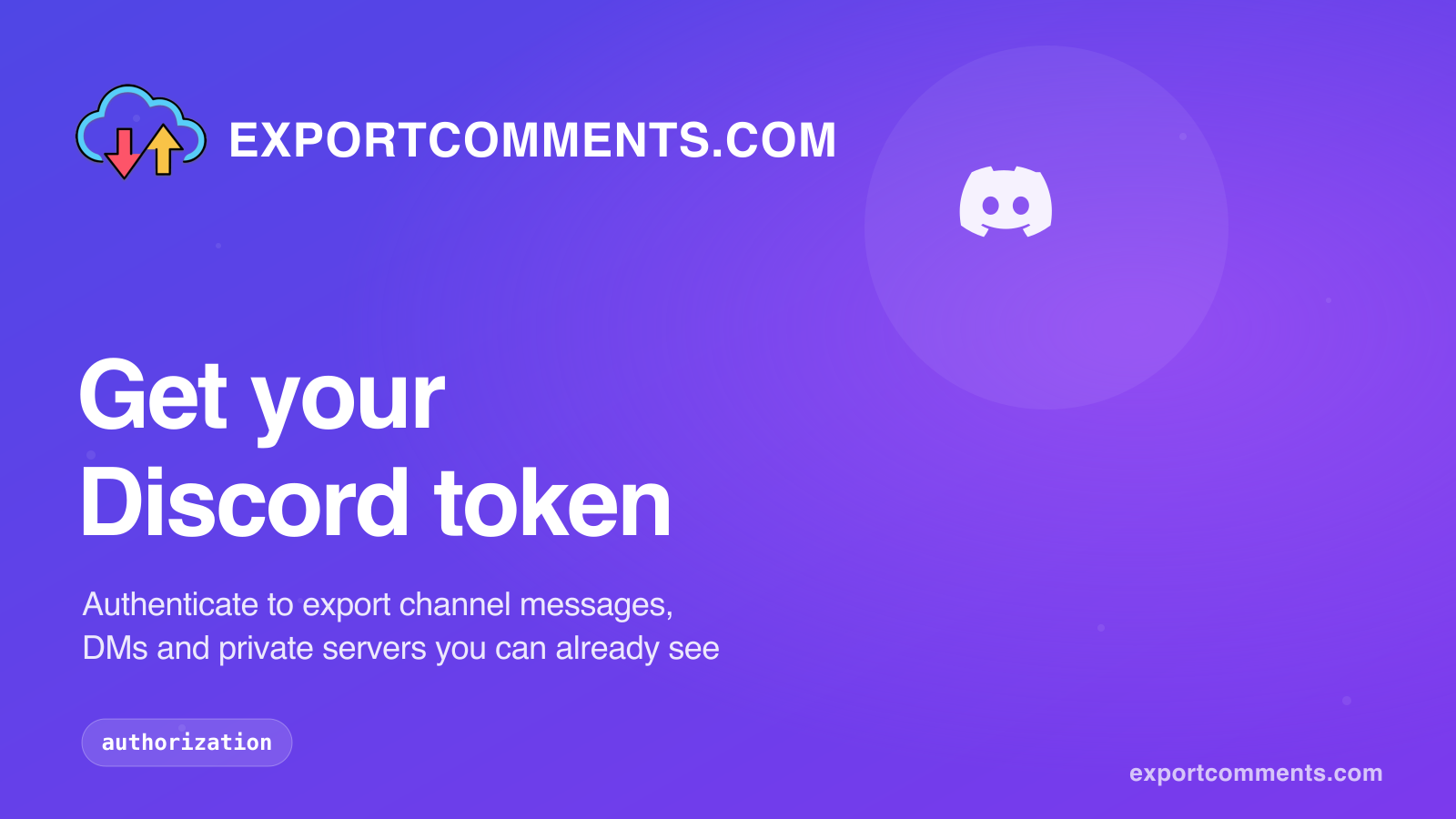 Get your Discord token to export channel messages with ExportComments